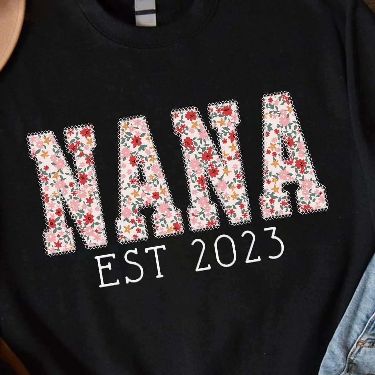 Embroidered Sweatshirt - Grandma Shirt for Mothers Day