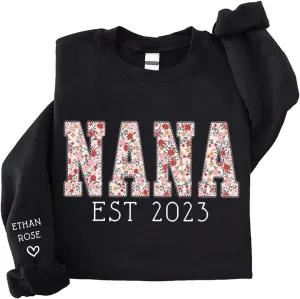 Embroidered Sweatshirt - Grandma Shirt for Mothers Day