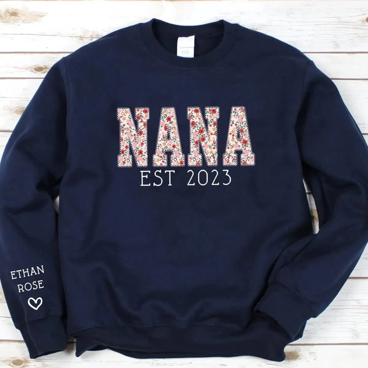 Embroidered Sweatshirt - Grandma Shirt for Mothers Day