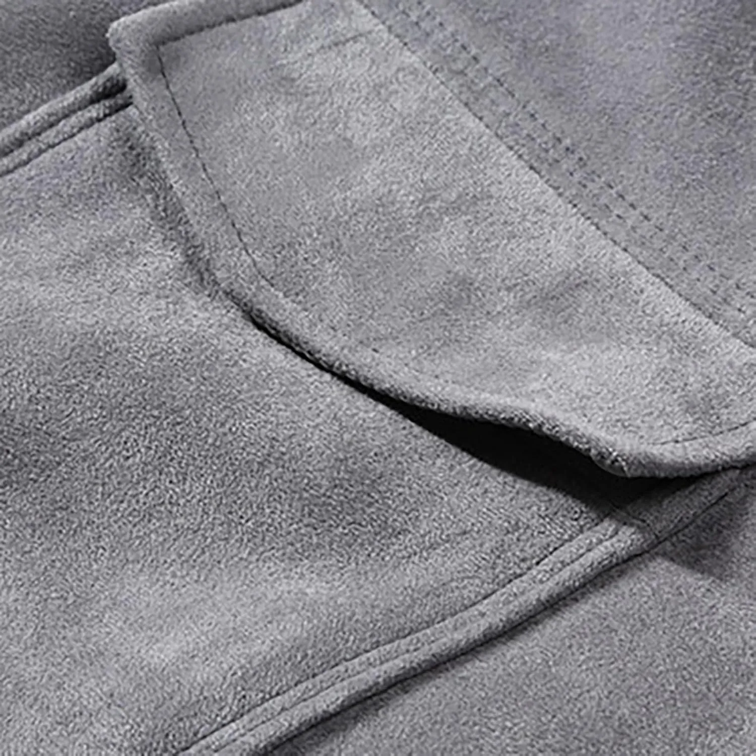 Fashion Leisure Trucker Jacket for Men Slim Fit Faux Suede Leather Jackets Classic Lapel Collar Outerwear Winter Coat