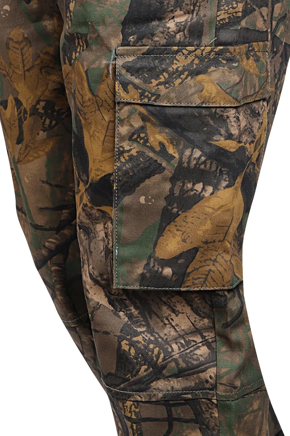 GINGTTO Men's Casual Cargo Pants Elastic Waist Camo Pants Hiking Joggers