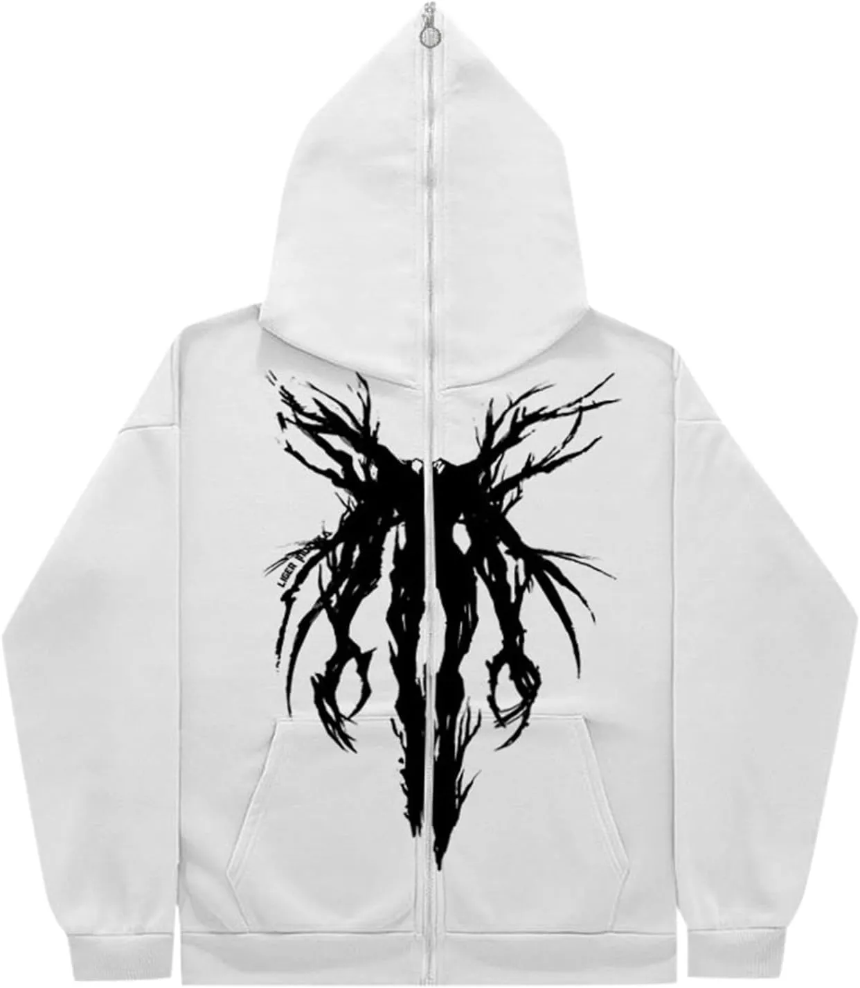 Halloween Mens Zip Up Hoodie Skeleton Graphic Print Oversized Long Sleeve Jacket Teens Preppy Loose Casual Pullover