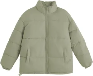 HGps8w Women's Winter Down Puffer Jackets Stand Collar Zip Up Warm Padded Quilted Coat Outerwear with Pockets