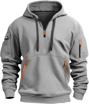Hoodies for Men Casual Pullover Sports with Zipper Drawstring Fall Tops Winter Men'S Fashion Hoodies & Sweatshirts