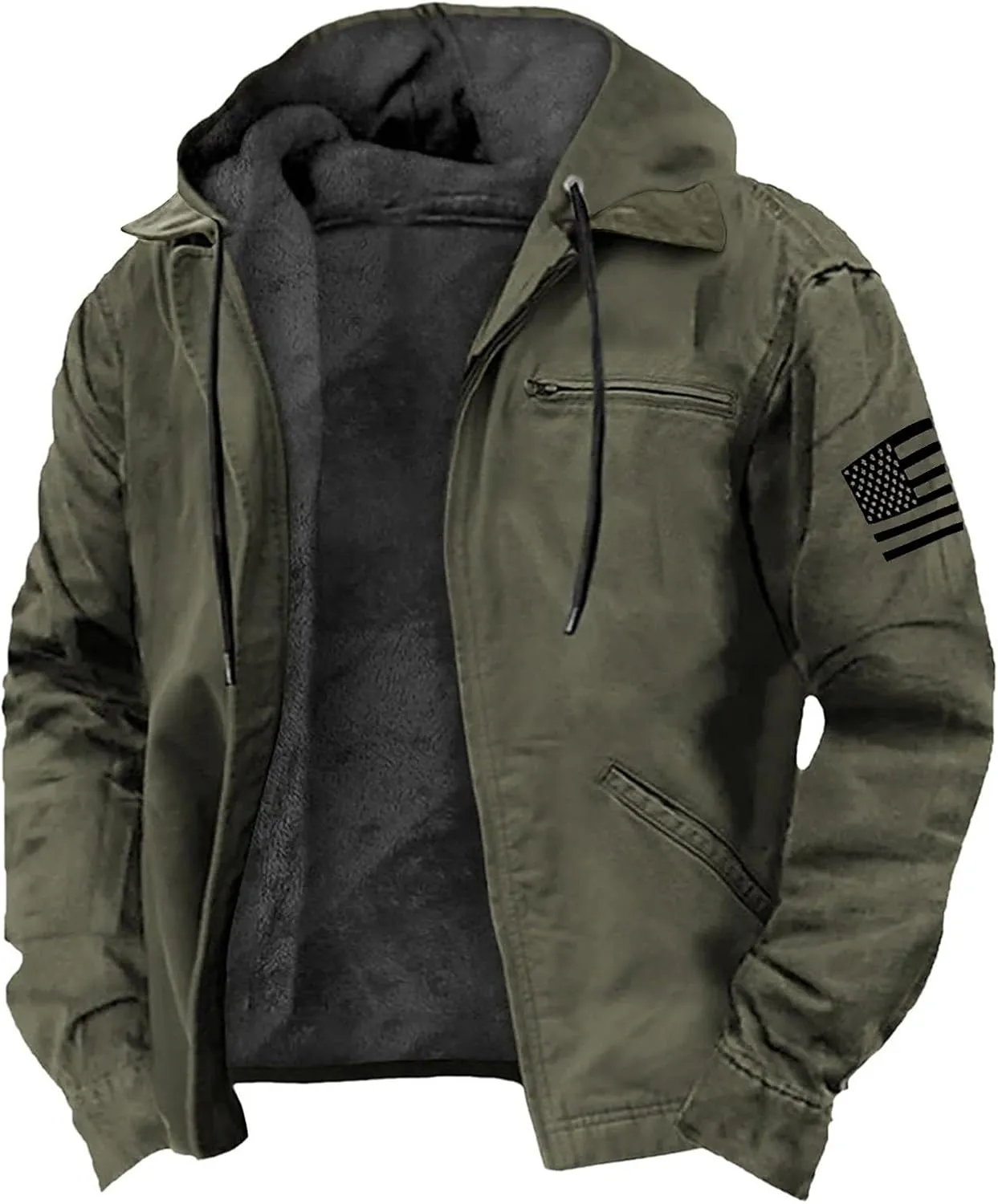 Hoodies For Men Long Sleeve Tactical Coat: Hoodie Workout Coats Trendy Pullover Plus Size Cargo Sweatshirt Sweater