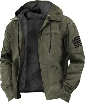 Hoodies For Men Long Sleeve Tactical Coat: Hoodie Workout Coats Trendy Pullover Plus Size Cargo Sweatshirt Sweater