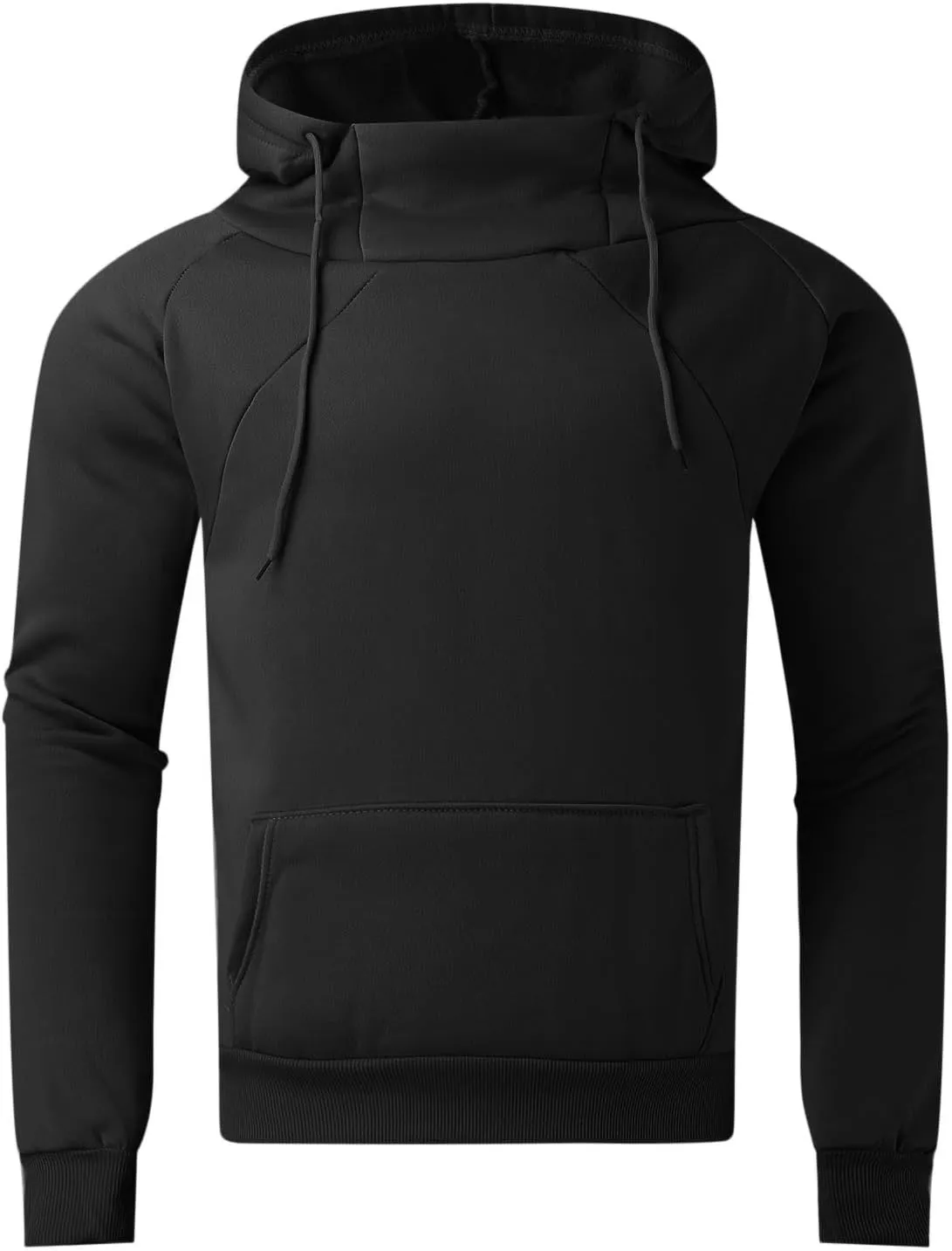Hoodies for Men,Mens Hoodies High Neck Sweatshirt Oversized Hooded Big and Tall Pullover Tops Long Sleeve Shirts
