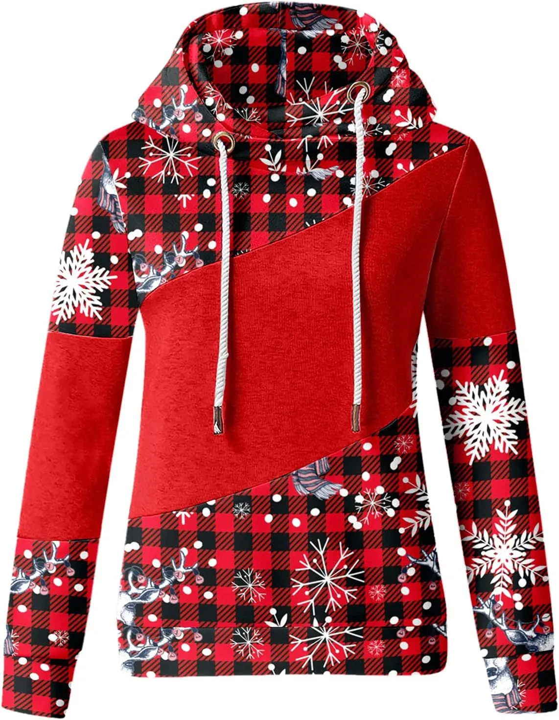 Hoodies for Women High Neck Hooded Sweatshirts Fall Winter Warm Hooded Sweatshirt Long Sleeve Drawstring Pullover Tops