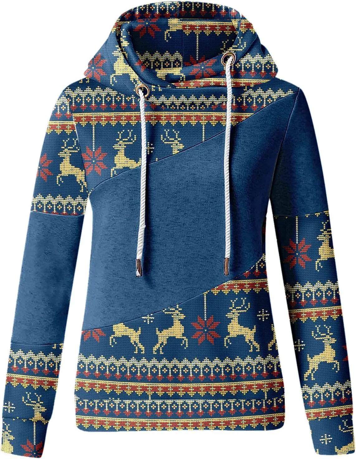 Hoodies for Women High Neck Hooded Sweatshirts Fall Winter Warm Hooded Sweatshirt Long Sleeve Drawstring Pullover Tops