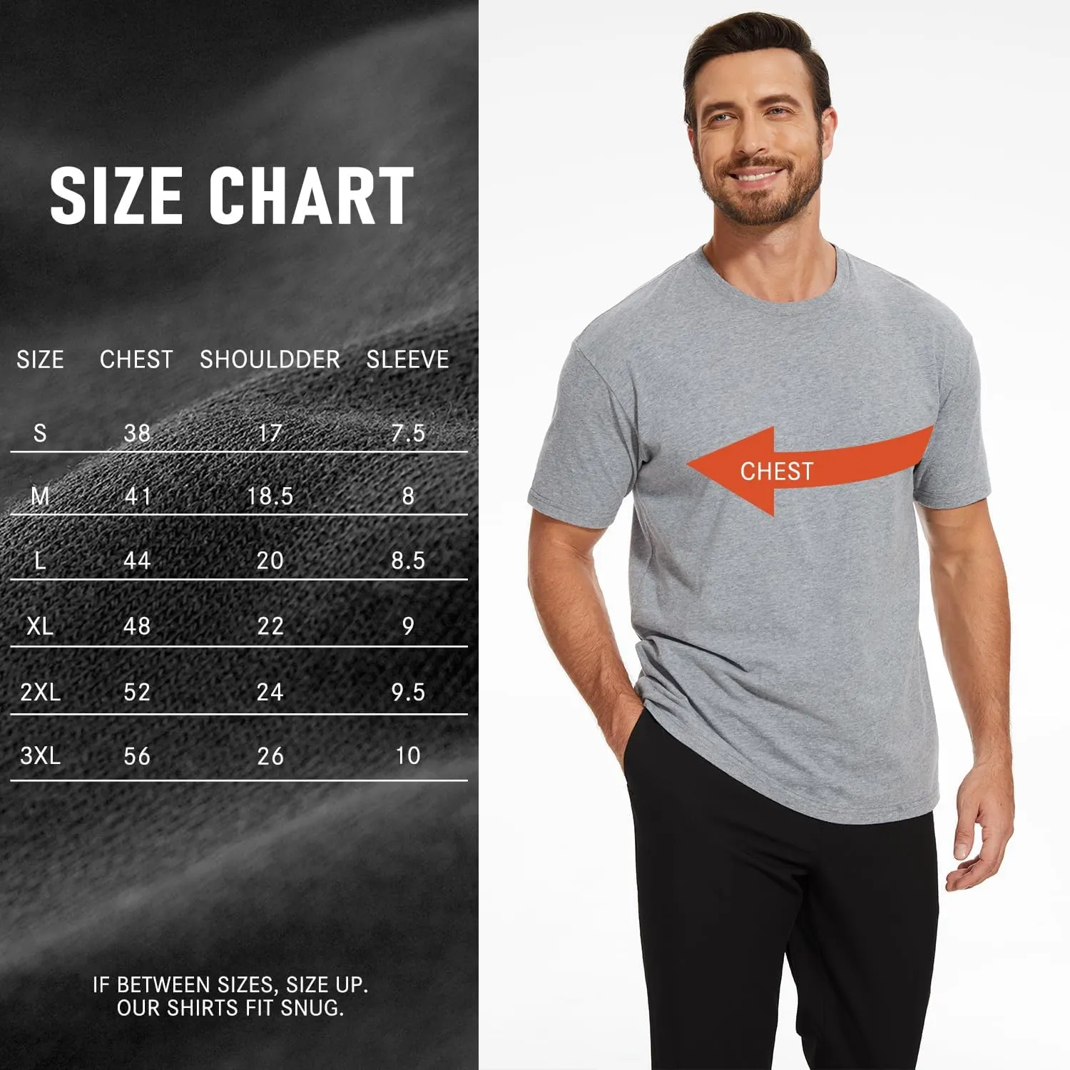 Iseasoo Men's Crew Neck T-Shirts,2/4 Pack Classic Tees,Cotton Short Sleeve Comfort Cotton Jersey for Men