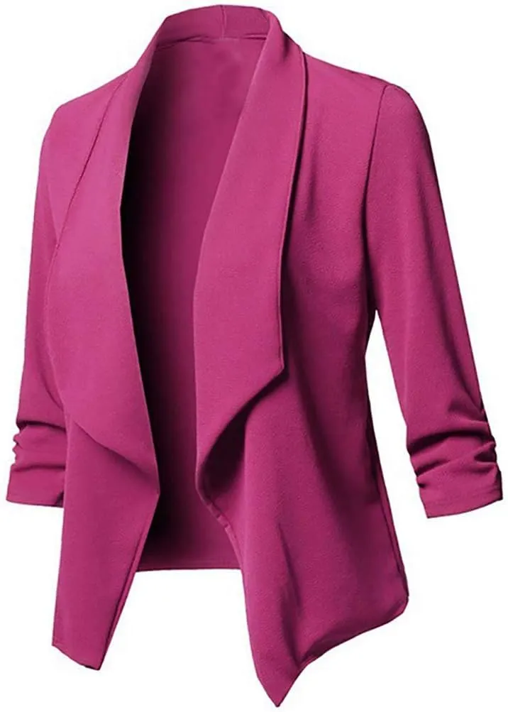 Ladies Blazers To Wear With Jeans Office Women's Suit Buttonn Causal Vintage Blazer Loose Fit With Pockets Cardigan