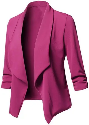 Ladies Blazers To Wear With Jeans Office Women's Suit Buttonn Causal Vintage Blazer Loose Fit With Pockets Cardigan