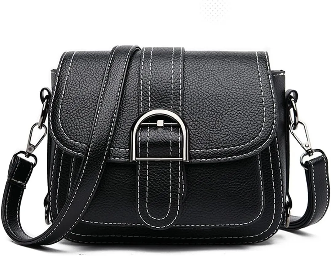 Ladies Casual Minimalist Crossbody Bag, Black Shoulder Bag