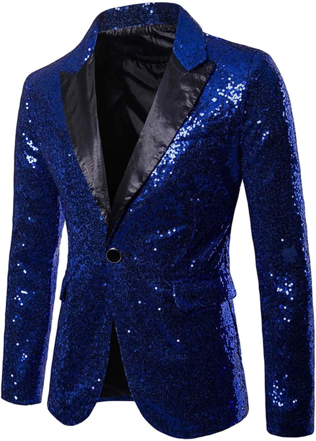 LCMTWX Blazers for Men Mens Open Slim Fit One Button Contrast Color Suit Jacket Full Body Winter Suit Men
