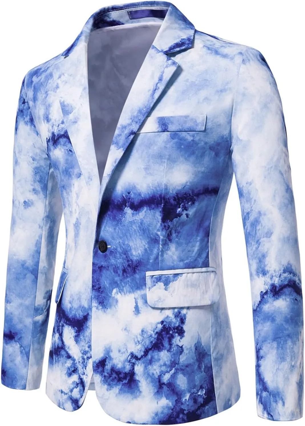 LCMTWX Mens Blazers Mens Casual Autumn and Winter Trend Suit Collar Single Two Buttons Slim Fit Round Hem Wedding Dress
