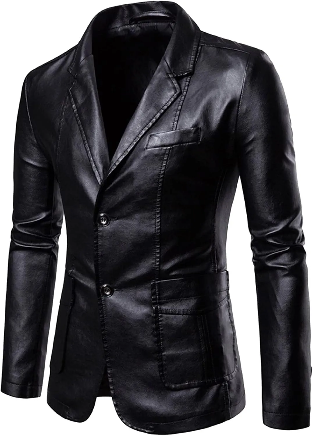 LCMTWX Mens Blazers Mens Casual Autumn and Winter Trend Suit Collar Single Two Buttons Slim Fit Round Hem Wedding Dress