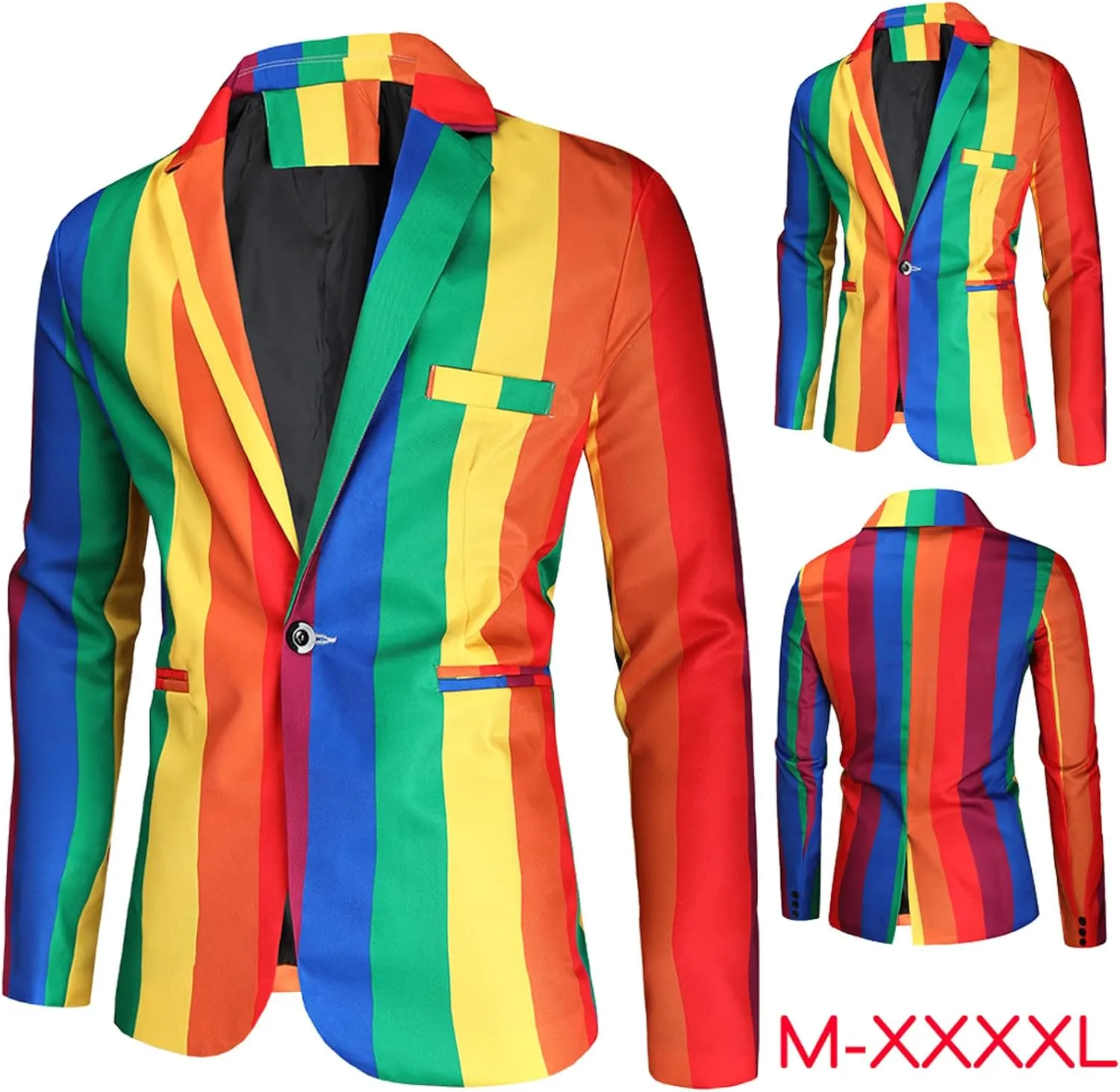 LCMTWX Mens Blazers Men's Fashion Casual Buckle Printed Single-breasted Jacket Coat Fashion Soft Work formal Sleep Suit