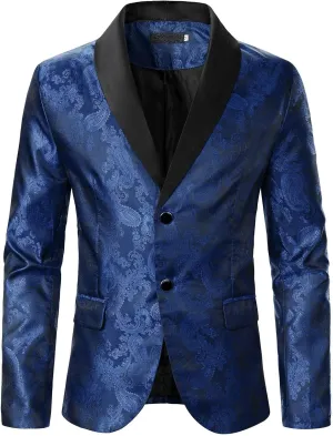LCMTWX Mens Blazers Men's Fashion Coat Casual Pocket Button Suit Jacket Buckle Loved Printed Single-breasted Mens Suit