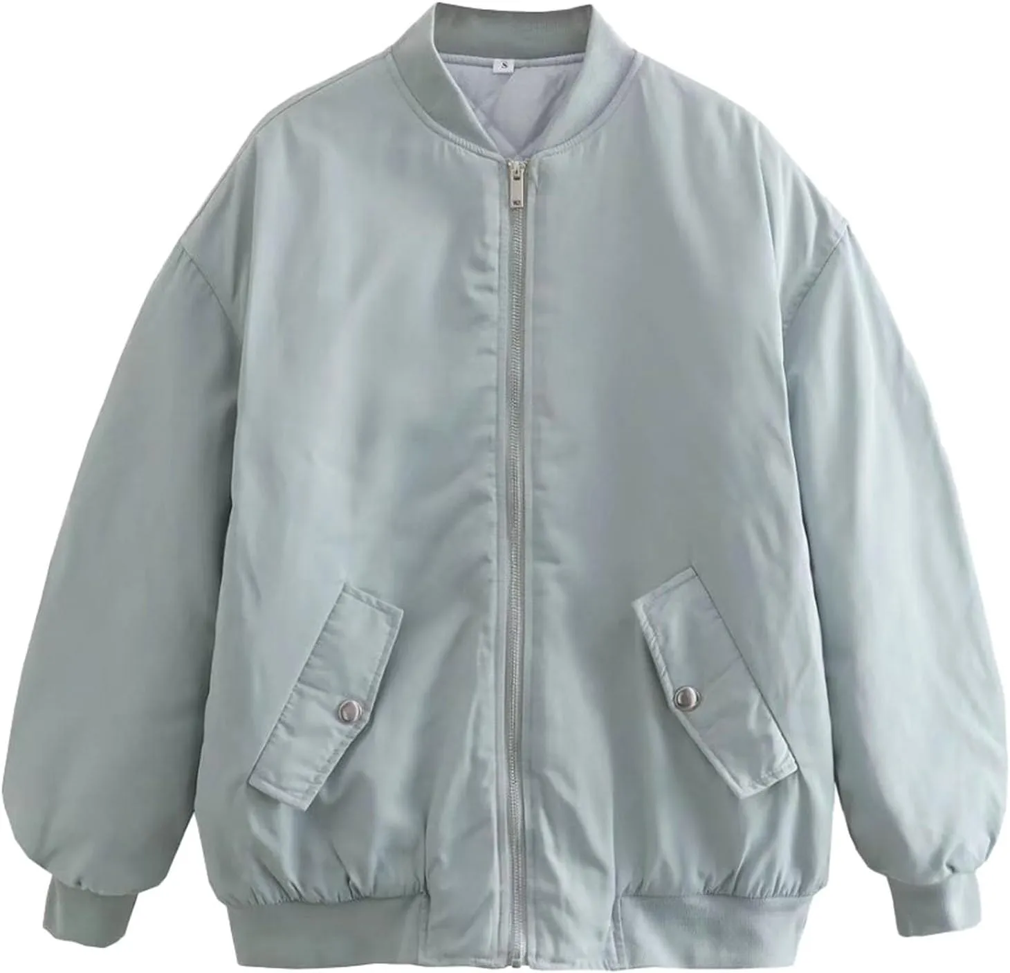 Lightweight Jackets for Women Loose Fit Solid Color Full Zip Baseball Jacket Outdoor Athletic Hiking Fall Outwear