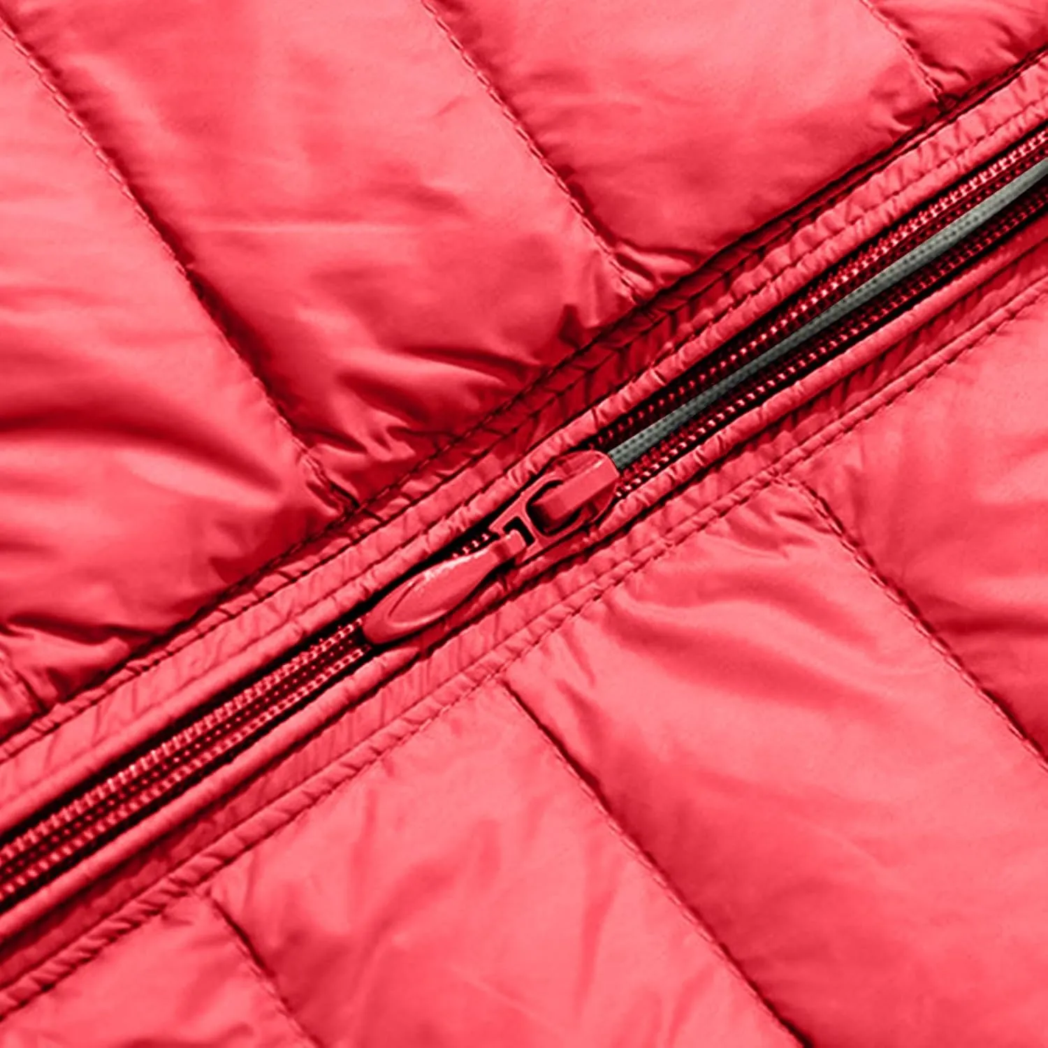Lightweight Jackets for Women with Hood Winter Long Sleeve Zip Down Coat Solid Color Warm Casual Puffer Jacket