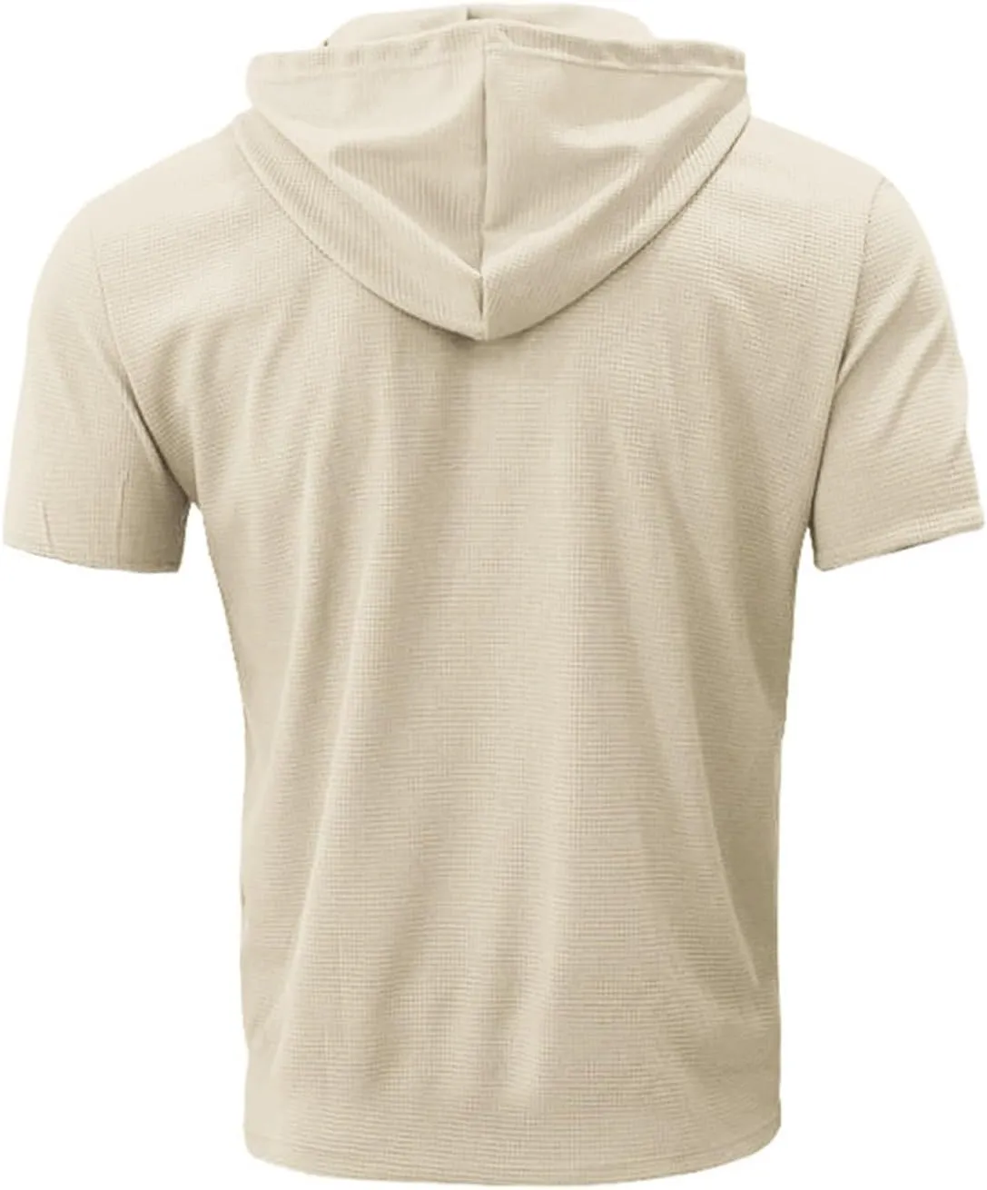 Litetao Short Sleeve Hoodie Shirts for Men Workout Gym Sweatshirt Fashion Athletic Muscle Pullover Comfy Hooded T-Shirts
