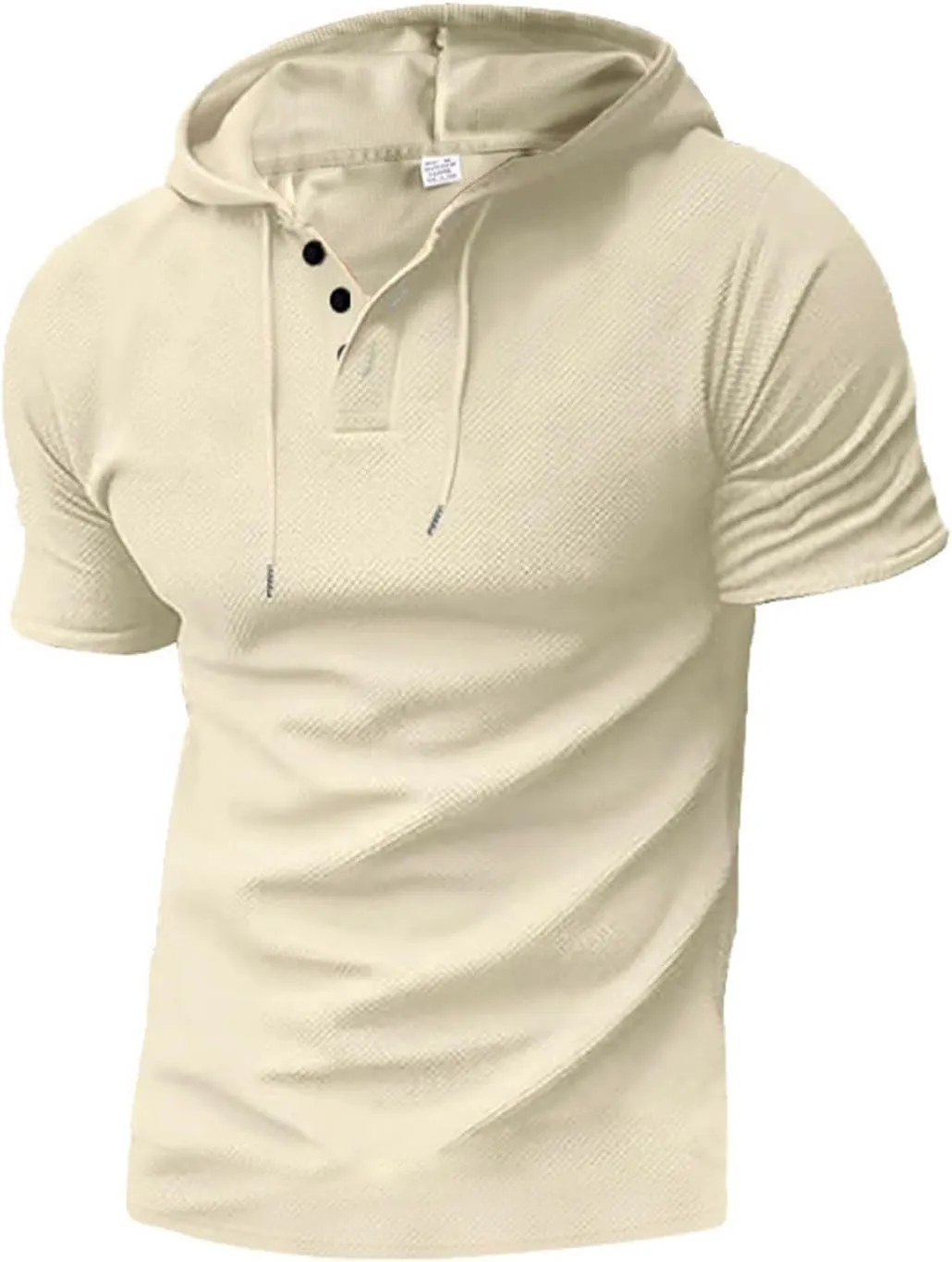 Litetao Short Sleeve Hoodie Shirts for Men Workout Gym Sweatshirt Fashion Athletic Muscle Pullover Comfy Hooded T-Shirts