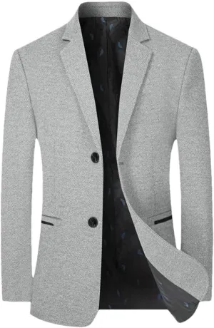 Men Business Cashmere Blazers Suits Jackets Wool Blends Slim Fit Blazers Suits