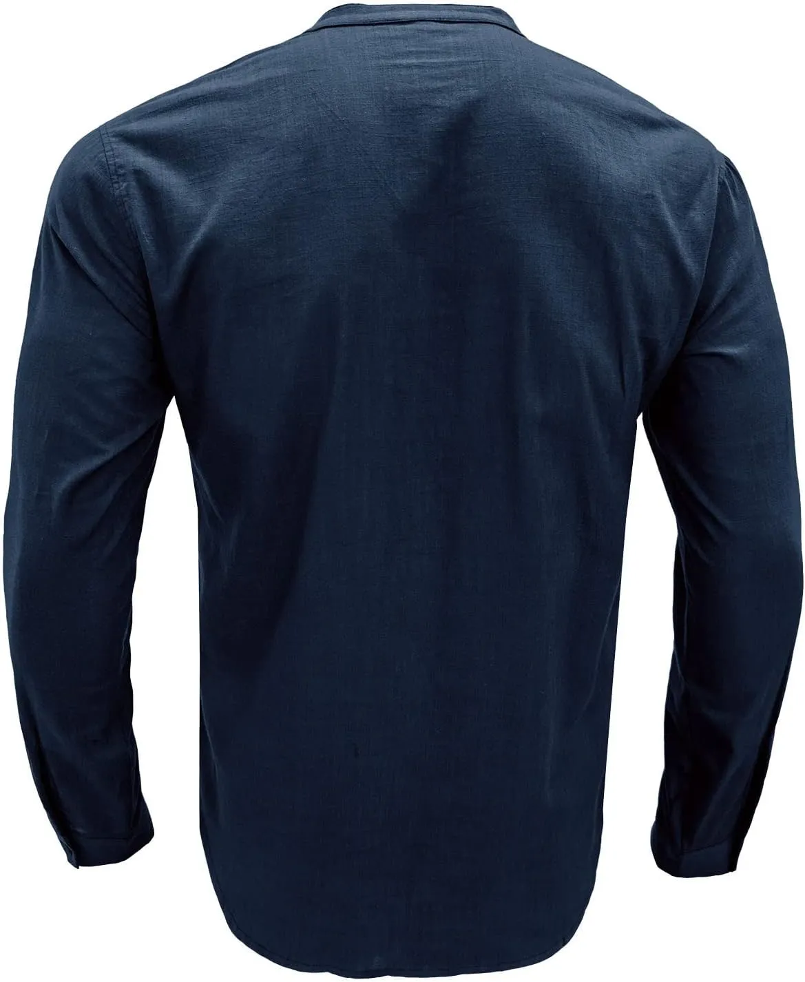 Men Linen Henley Shirts Short Sleeve Button Down Cotton Shirt with Pocket Standard Fit Basic Tees Summer Beach Tops