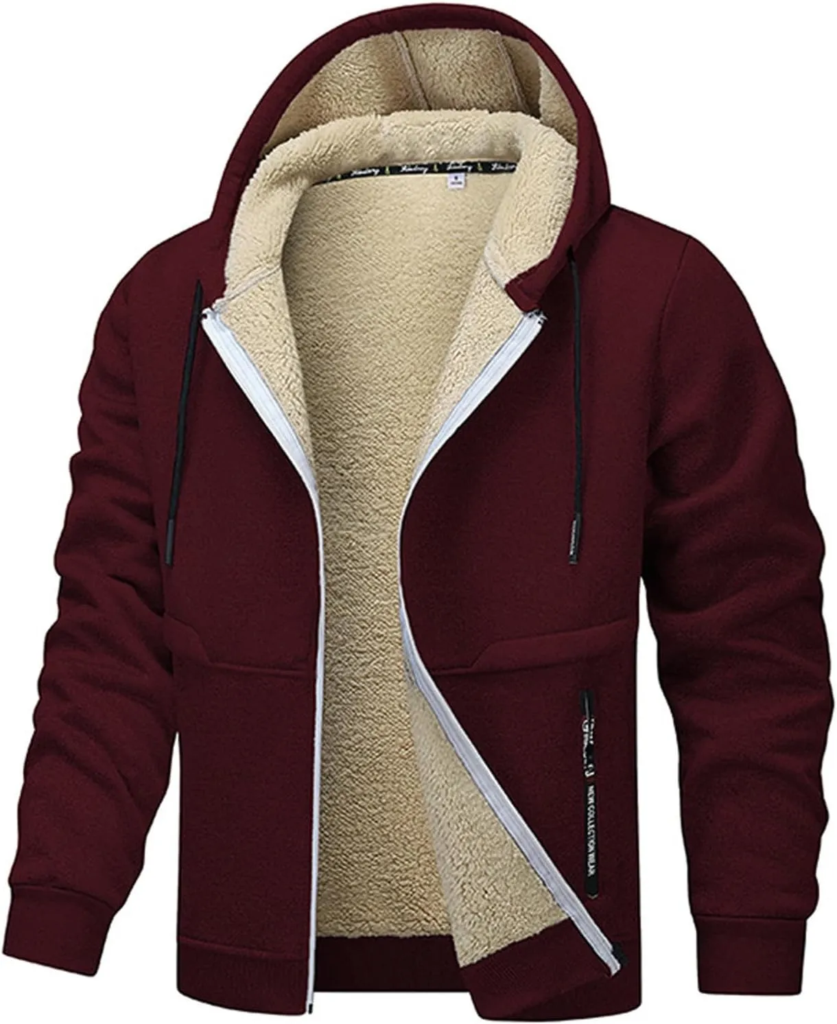 Men Winter Jacket Vintage Long Sleeve Coats: Trendy Print Jackets Classic Sweatshirt Sweaters Hoodie