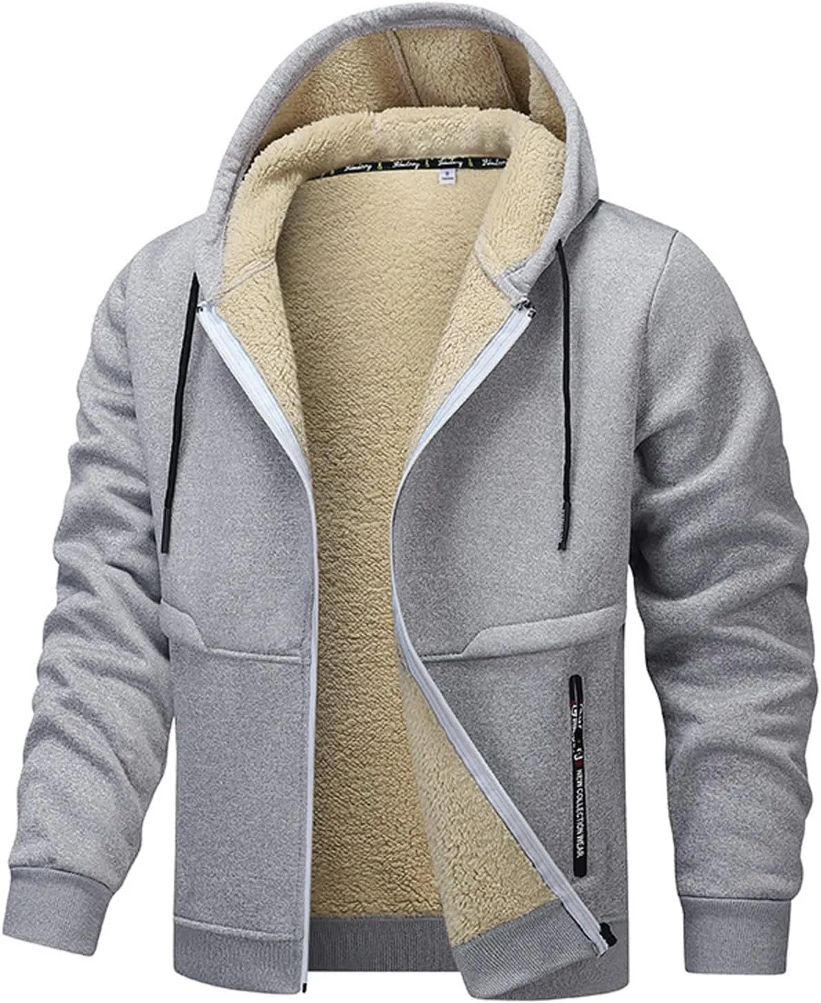 Men Winter Jacket Vintage Long Sleeve Coats: Trendy Print Jackets Classic Sweatshirt Sweaters Hoodie