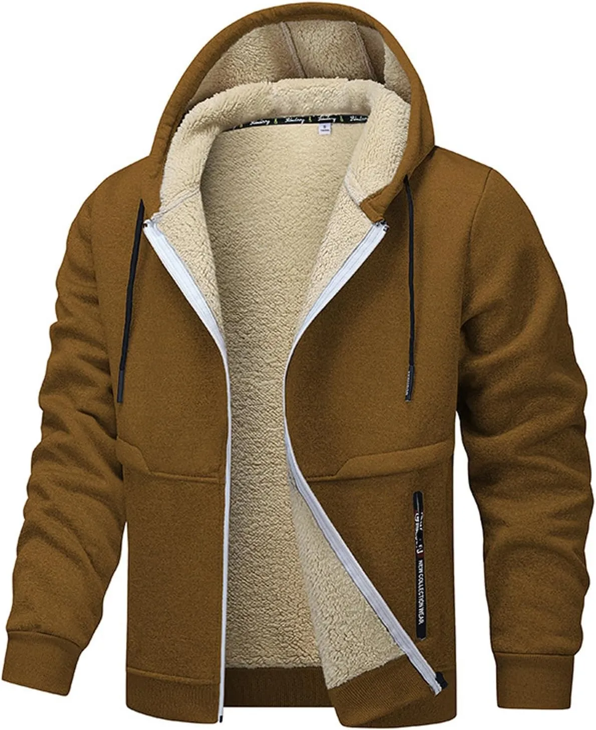 Men Winter Jacket Vintage Long Sleeve Coats: Trendy Print Jackets Classic Sweatshirt Sweaters Hoodie