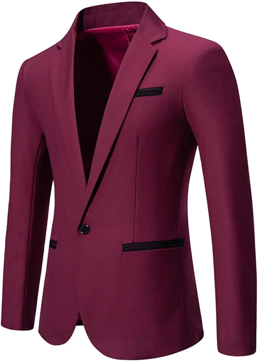 Mens Blazer Sports Coat Slim Fit One Button Solid Men's Casual Knit Suit Blazer Jackets for Business Wedding Party