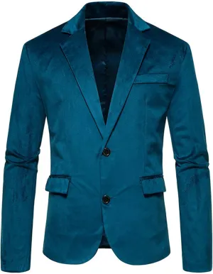 Mens Business Work Blazer Jacket Slim Fit Button Suit Coat Outwear Casual