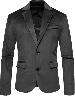 Mens Business Work Blazer Jacket Slim Fit Button Suit Coat Outwear Casual