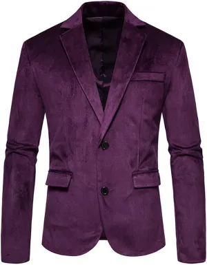 Mens Business Work Blazer Jacket Slim Fit Button Suit Coat Outwear Casual