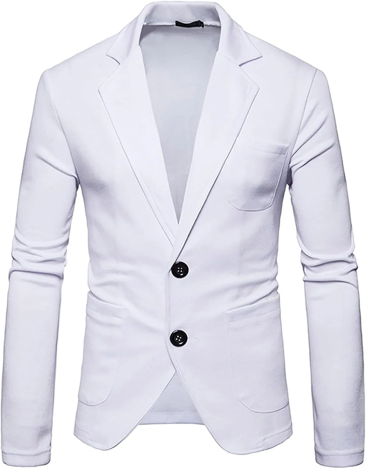 Mens Casual Blazer Slim Fit Two Botton Lightweight Suit Jacket Daily Solid Formal Business Sports Coat with Pockets