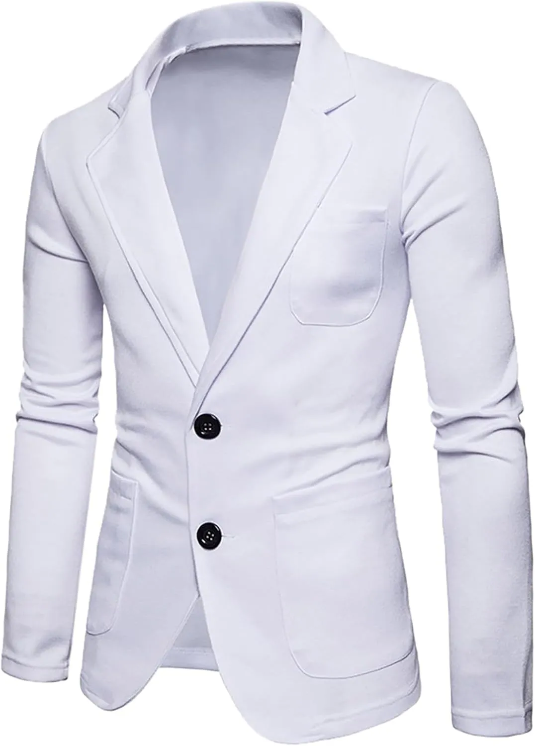 Mens Casual Blazer Slim Fit Two Botton Lightweight Suit Jacket Daily Solid Formal Business Sports Coat with Pockets
