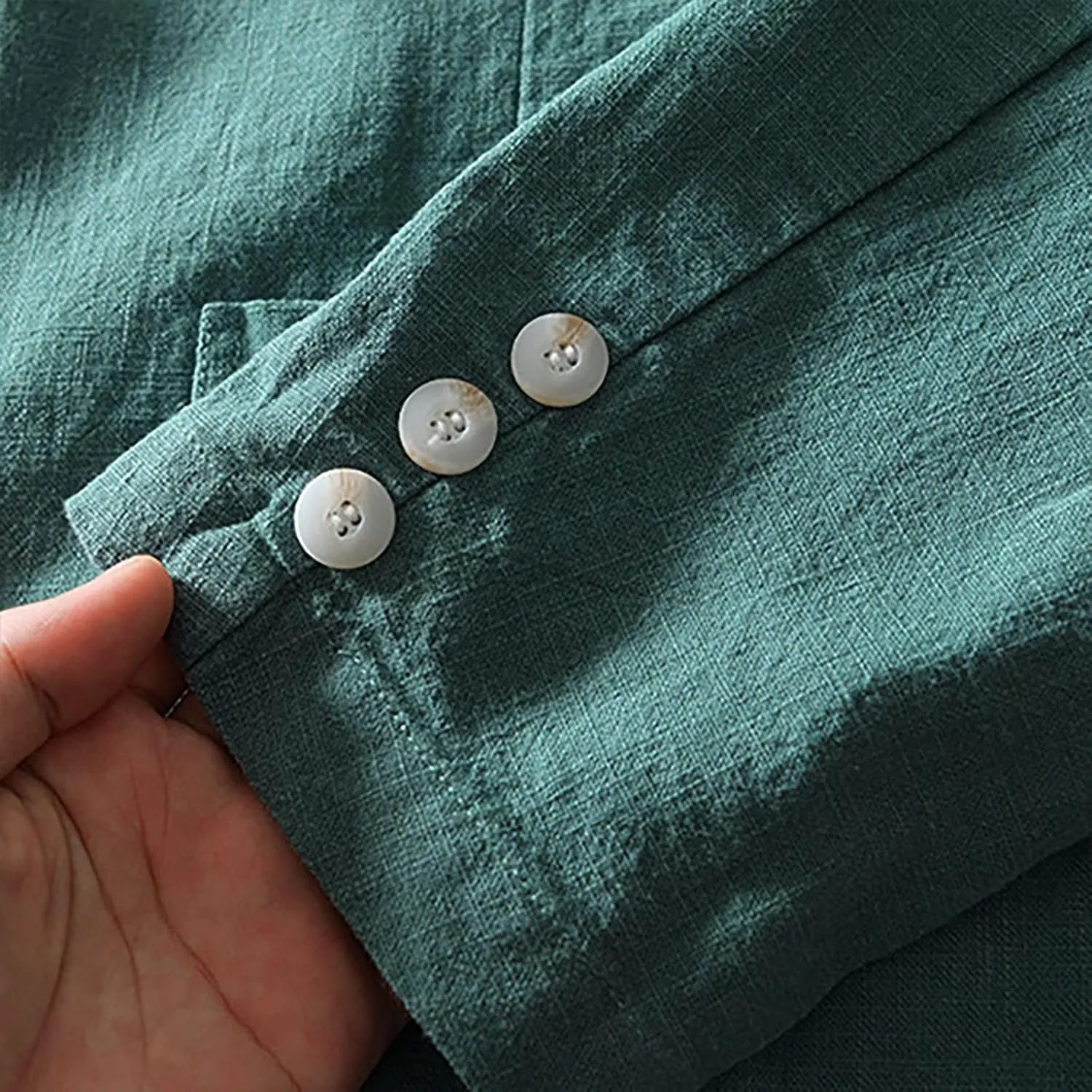 Mens Casual Blazers One Button Checked Lightweight Suit Jacket Long Sleeve Slim Fit Business Sport Coats with Pockets