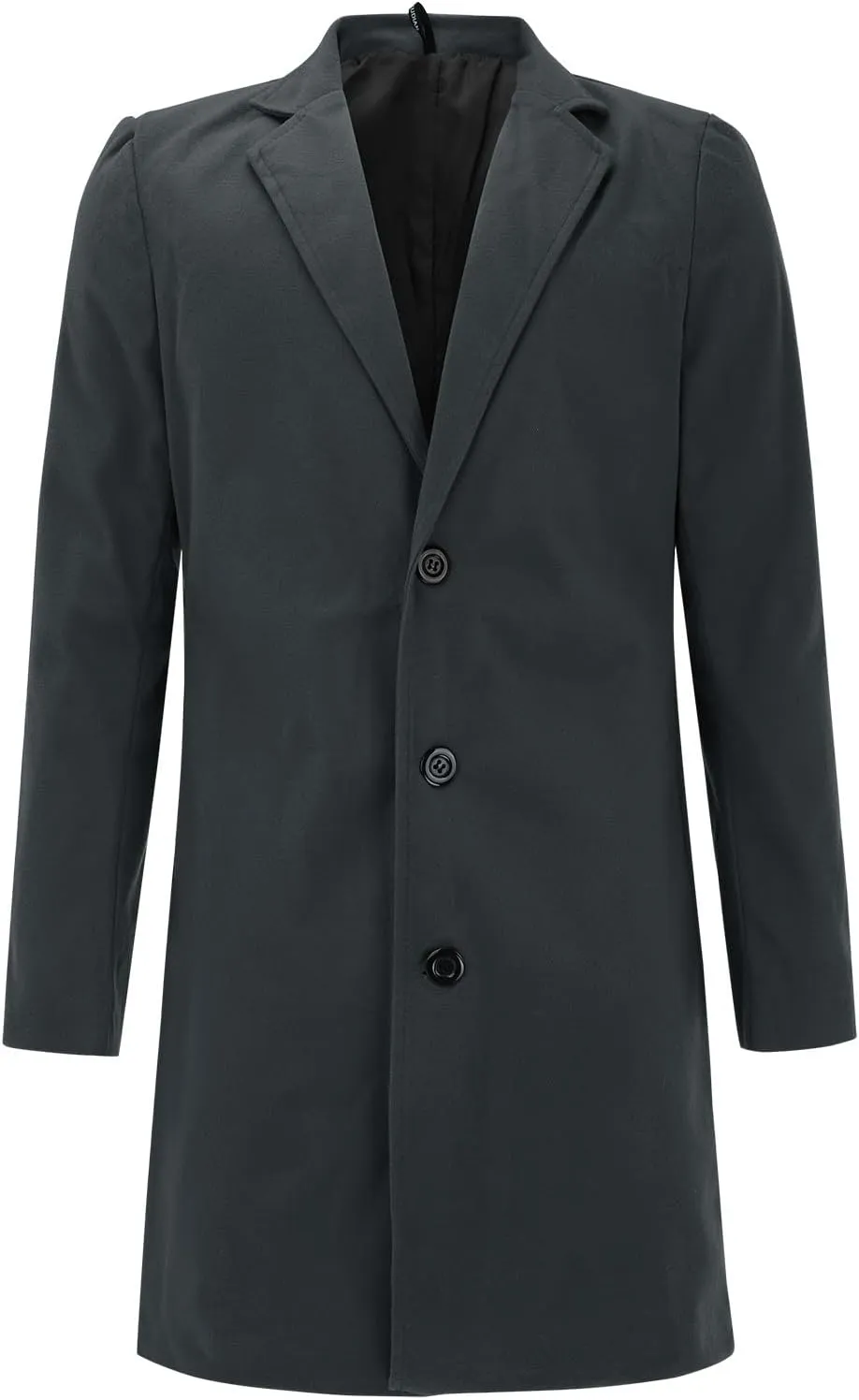 Men's Classic Wool Blend Pea Coat Double Breasted Stand Collar Fashion Trench Coat Oversize Winter Overcoat Peacoat