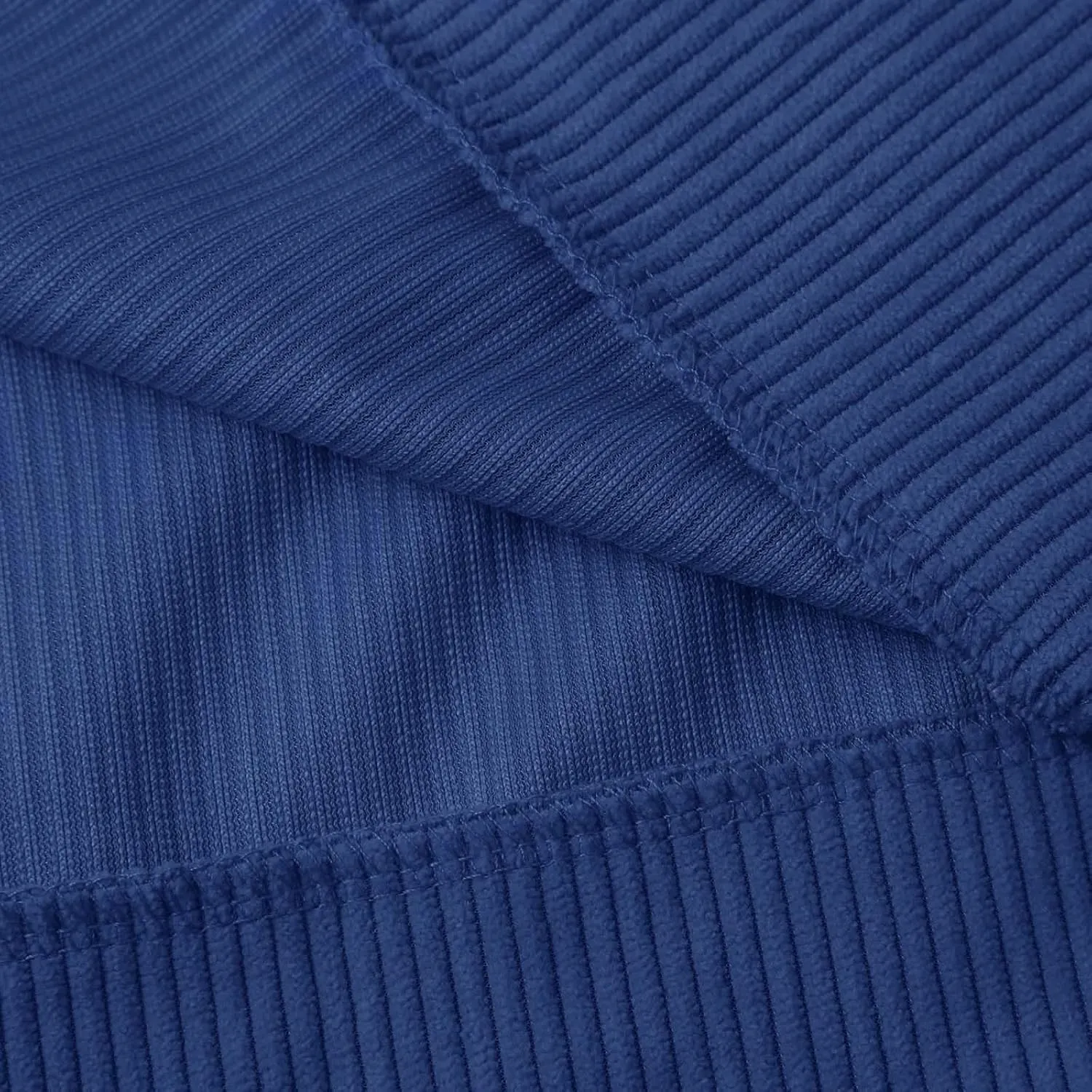 Mens Corduroy Sweatshirts Casual Lapel Collar Shirt Mock Neck Button Polo Pullover Waffle Sweater with Elbow Patches