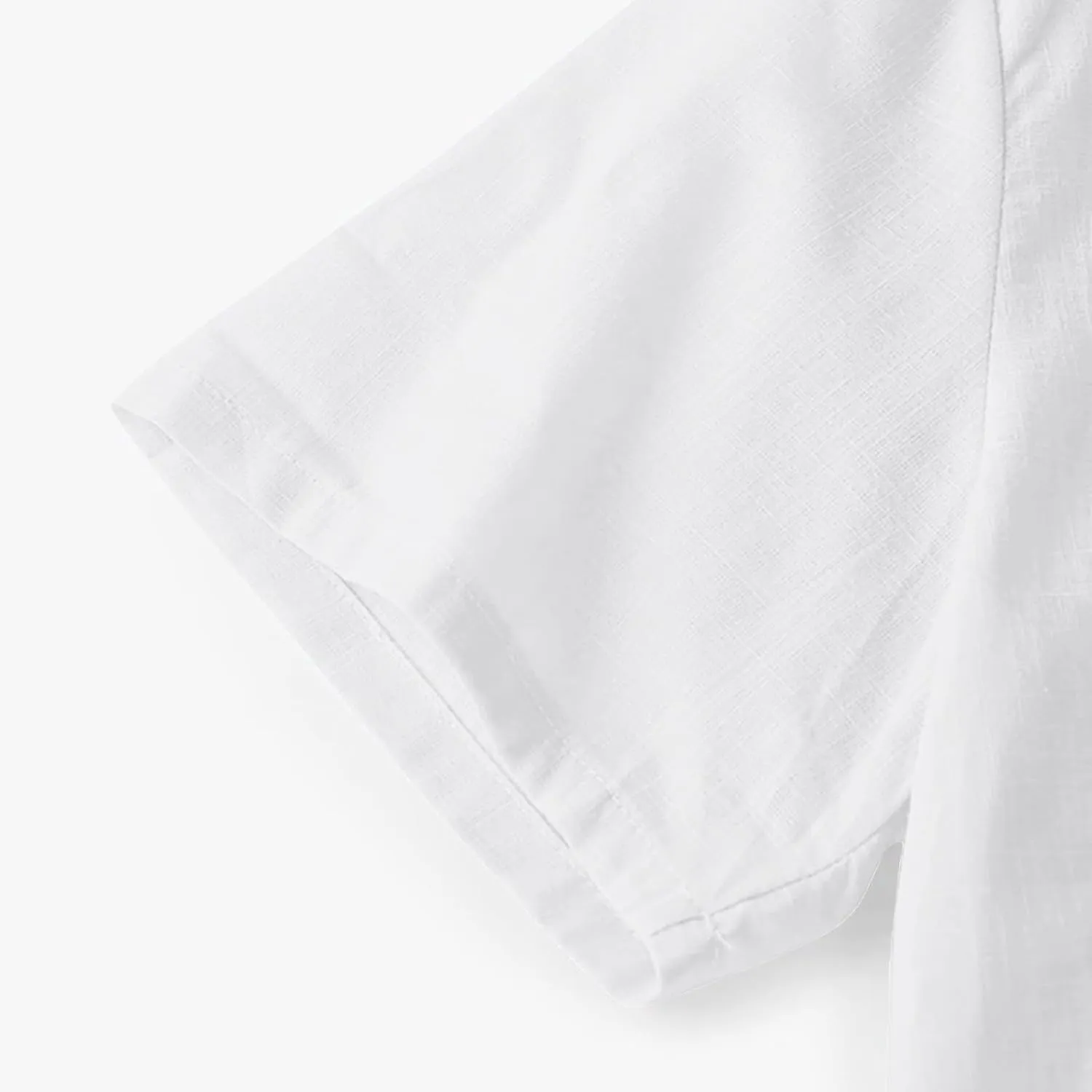 Men's Cotton Linen Henley Shirt Short Sleeve Breathable Shirts Casual Lightweight Summer Tee Tops