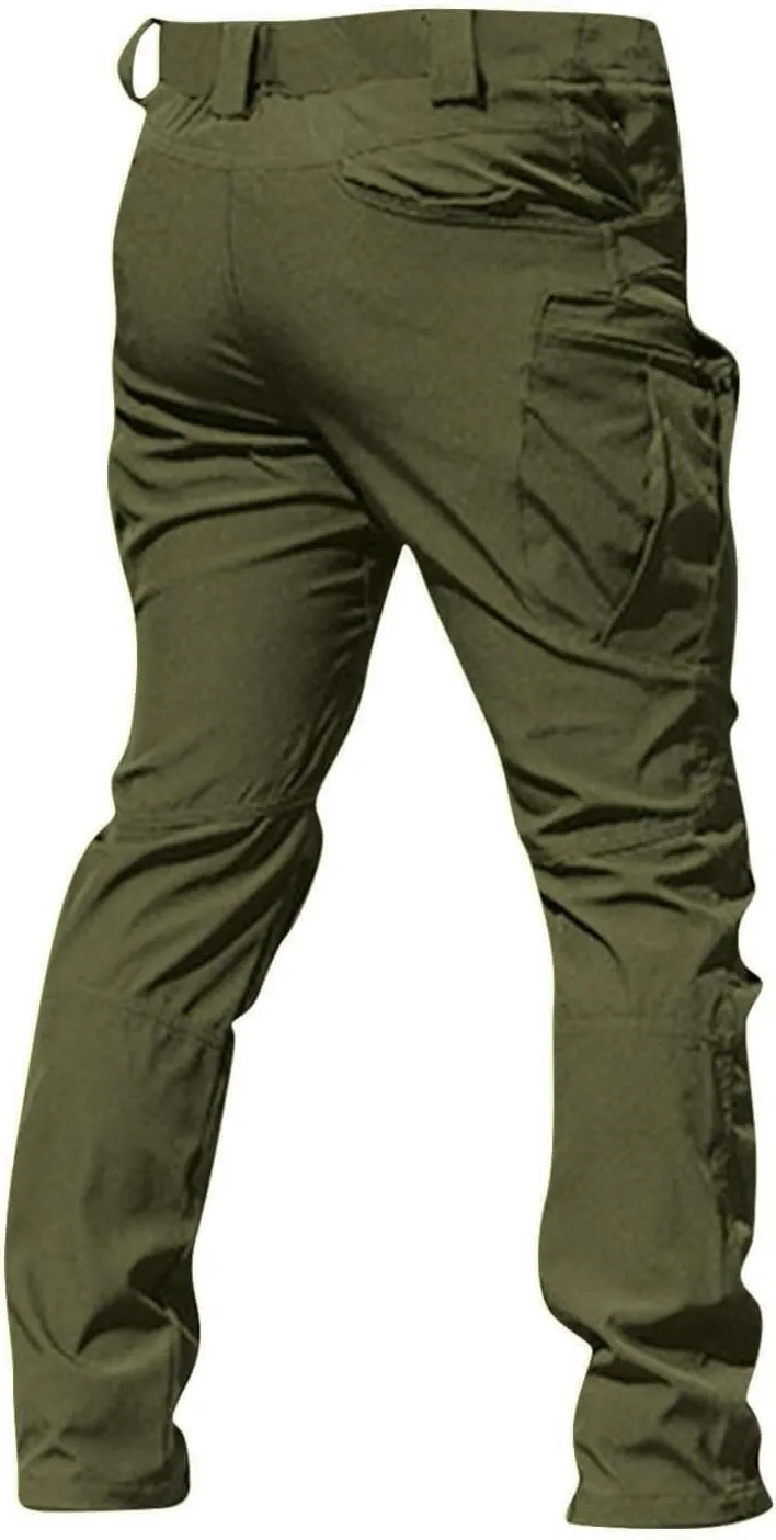 Mens Fall Fashion Hiking Tactical Pants Sweatpants Cargo Pants for Men City Special Service Pants with Pockets