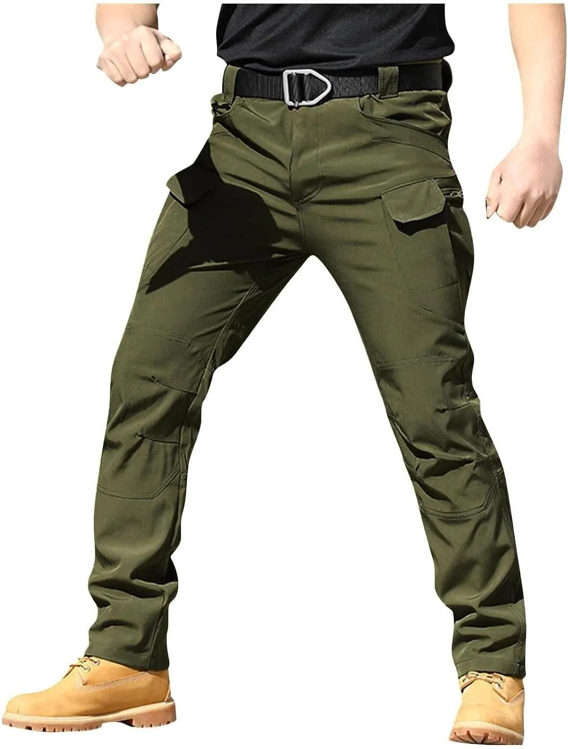 Mens Fall Fashion Hiking Tactical Pants Sweatpants Cargo Pants for Men City Special Service Pants with Pockets