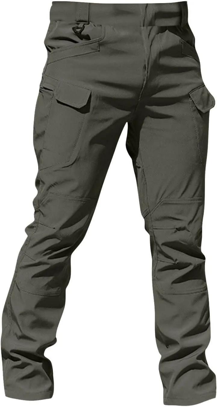 Mens Fall Fashion Hiking Tactical Pants Sweatpants Cargo Pants for Men City Special Service Pants with Pockets