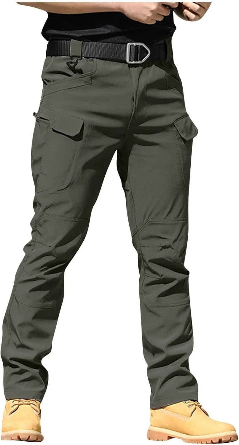 Mens Fall Fashion Hiking Tactical Pants Sweatpants Cargo Pants for Men City Special Service Pants with Pockets