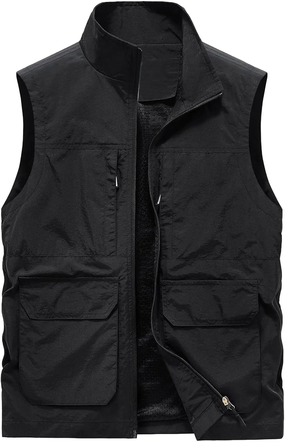Men's Fishing Vest Utility Travel Vest with Pockets Casual Lightweight Outdoor Work Photo Cargo Fly Summer Vest