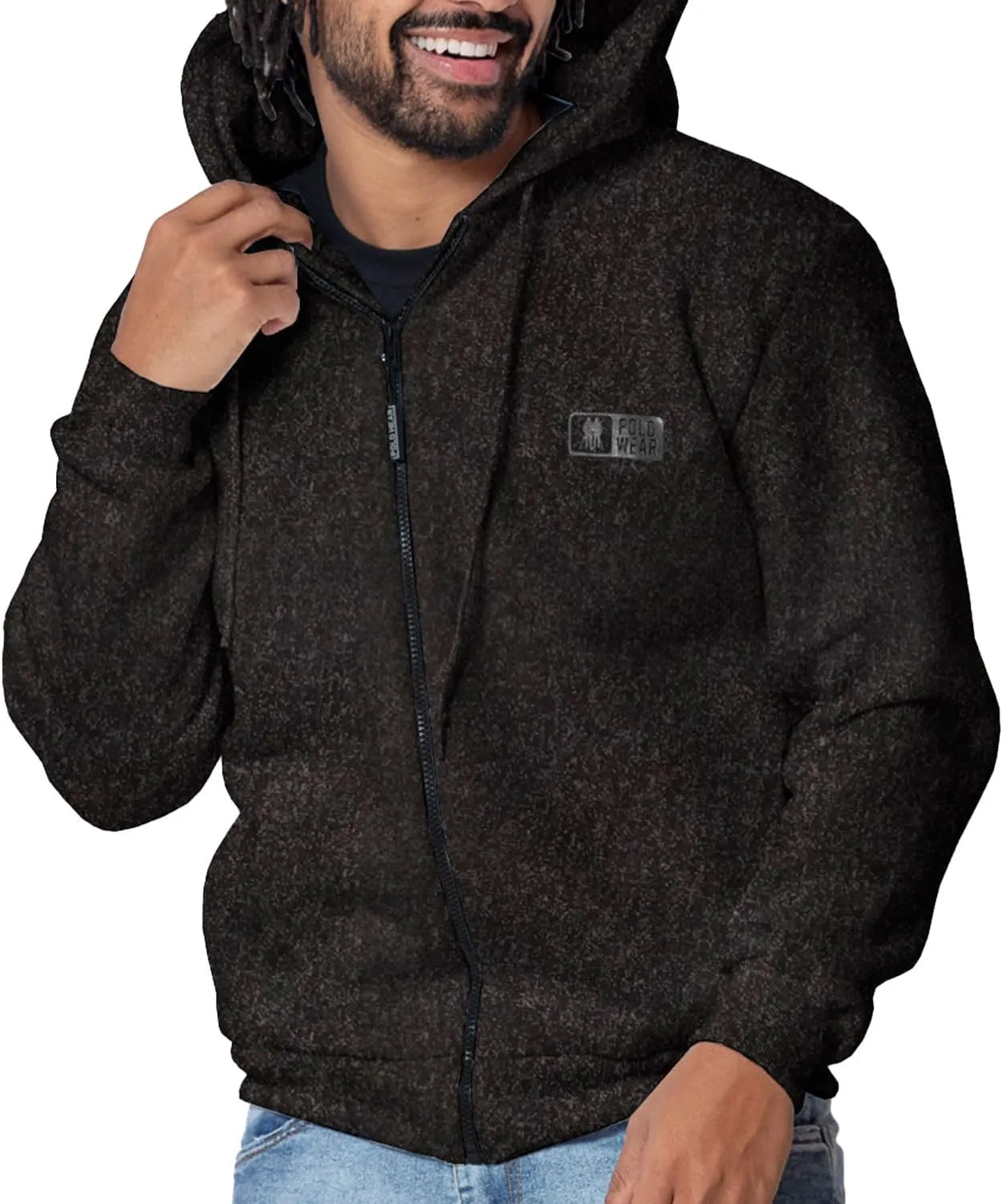 Men's Fleece Full-Zip Hoodie - Stylish Minimalist Pullover Sweatshirt, Soft Comfortable Fabric, Everyday Essential