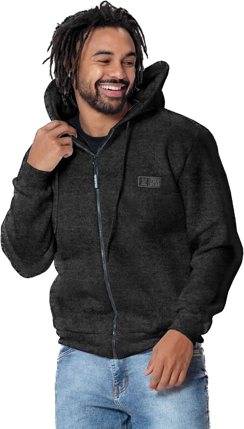 Men's Fleece Full-Zip Hoodie - Stylish Minimalist Pullover Sweatshirt, Soft Comfortable Fabric, Everyday Essential