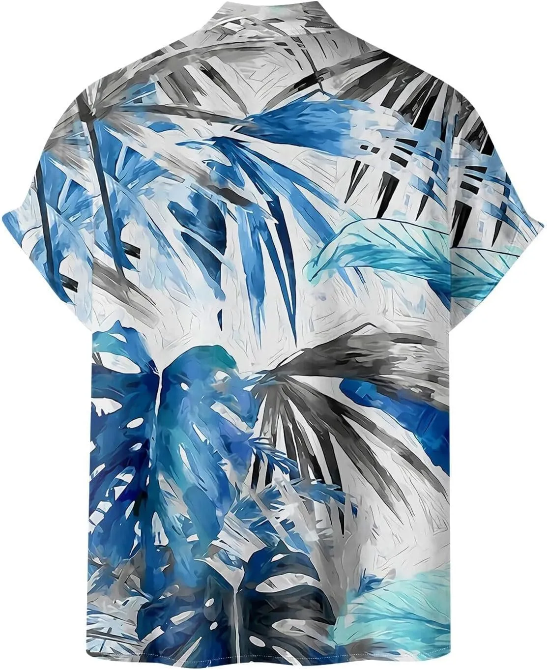 Mens Hawaiian T-Shirts 2025 Summer Short Sleeve Casual Button Down Tropical Beach Shirt Vacation Palm Beach Shirts