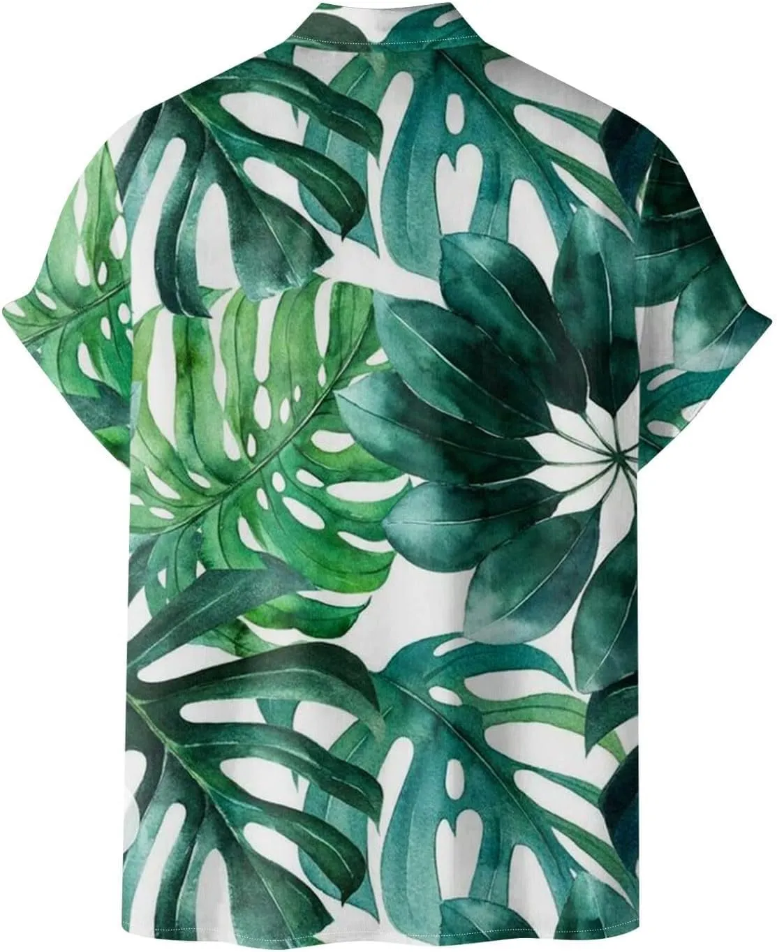 Mens Hawaiian T-Shirts 2025 Summer Short Sleeve Casual Button Down Tropical Beach Shirt Vacation Palm Beach Shirts